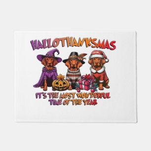 Vizsla Halloween Thanksgiving Christmas Classic T- Doormat