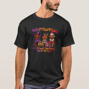 Vizsla Halloween Thanksgiving Christmas Men Women T-Shirt