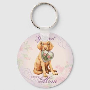 Vizsla Heart Mum Key Ring