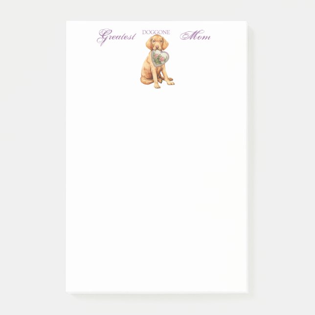 Vizsla Heart Mum Post-it Notes (Front)
