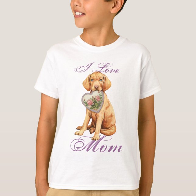 Vizsla Heart Mum T-Shirt (Front)