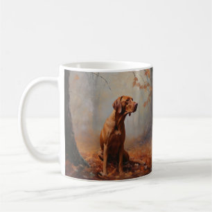 Vizsla in Autumn Leaves Fall Inspire Coffee Mug