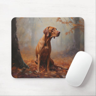 Vizsla in Autumn Leaves Fall Inspire Mouse Mat