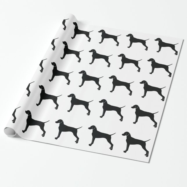 Vizsla in Silhouette Wrapping Paper (Unrolled)