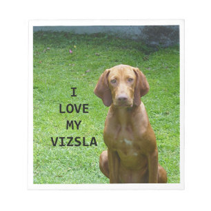 vizsla love w pic notepad
