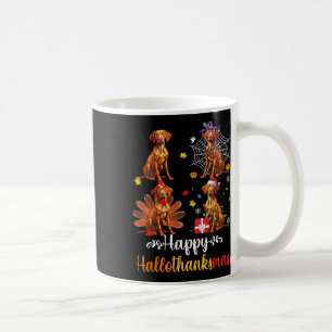 Vizsla Lover Halloween Merry Christmas Happy Hallo Coffee Mug
