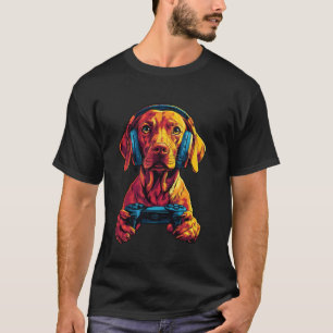 Vizsla Lovers Gaming Headphones Design Funny Vizsl T-Shirt