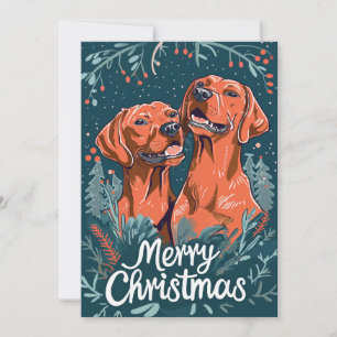 Vizsla Merry Christmas  Holiday Card