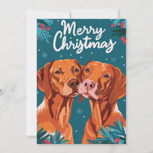 Vizsla Merry Christmas  Holiday Card