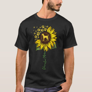 Vizsla Mum Sunflower Vizsla Gifts Dog Mum Mama T-Shirt