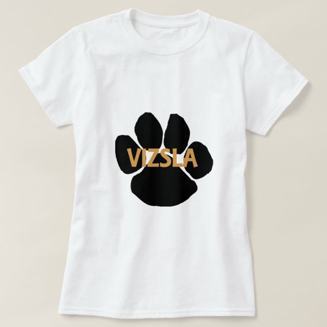 vizsla name paw.png T-Shirt (Design Front)
