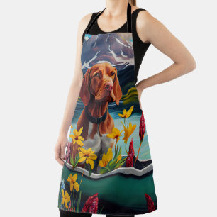 Vizsla on a Paddle: A Scenic Adventure Apron