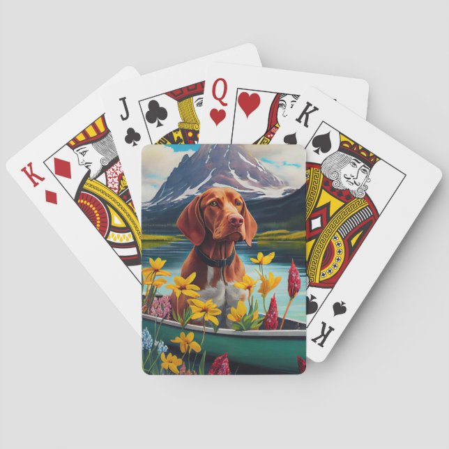 Vizsla on a Paddle: A Scenic Adventure Playing Cards (Back)