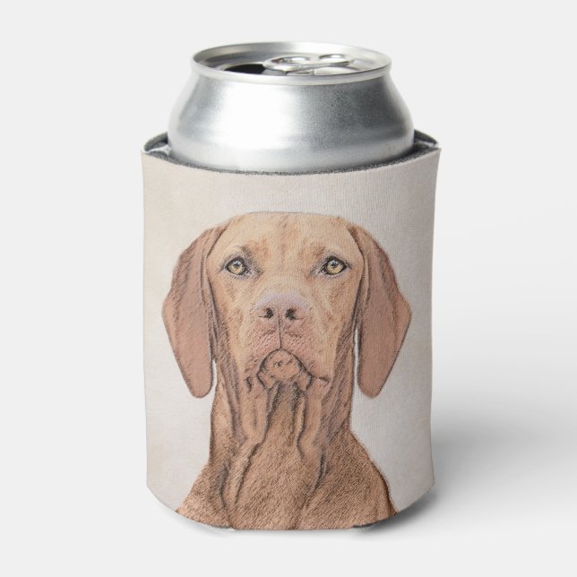 Vizsla Painting - Cute Original Dog Art Can Cooler (Can Front)