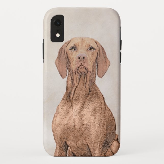 Vizsla Painting - Cute Original Dog Art Case-Mate iPhone Case (Back)