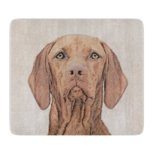 Vizsla Painting - Cute Original Dog Art Cutting Board