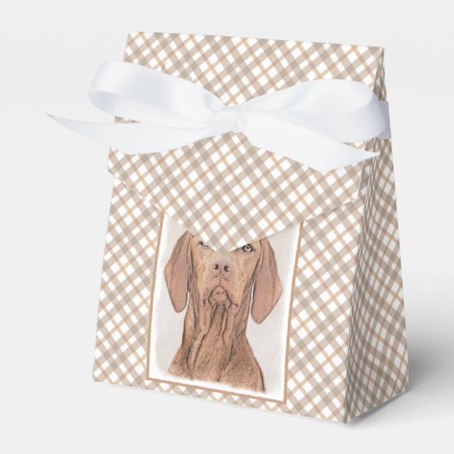 Vizsla Painting - Cute Original Dog Art Favour Box (Front Side)
