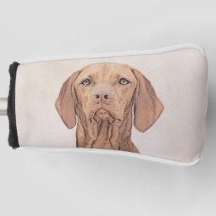Vizsla Painting - Cute Original Dog Art Golf Head Cover