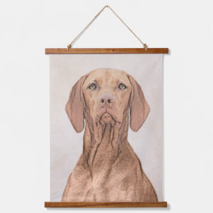 Vizsla Painting - Cute Original Dog Art Hanging Tapestry