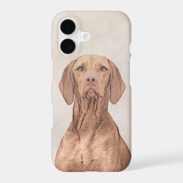 Vizsla Painting - Cute Original Dog Art iPhone Case (Back)