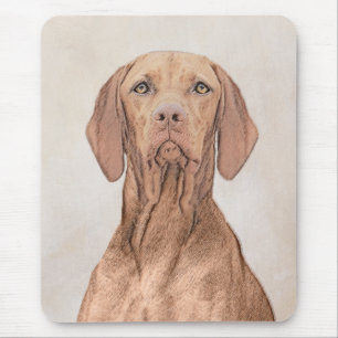Vizsla Painting - Cute Original Dog Art Mouse Mat