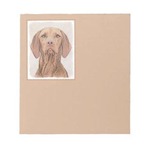 Vizsla Painting - Cute Original Dog Art Notepad