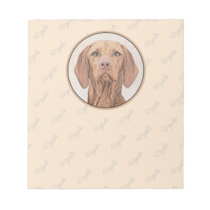 Vizsla Painting - Cute Original Dog Art Notepad