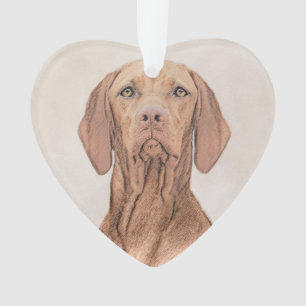Vizsla Painting - Cute Original Dog Art Ornament