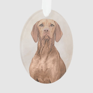 Vizsla Painting - Cute Original Dog Art Ornament