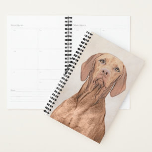 Vizsla Painting - Cute Original Dog Art Planner