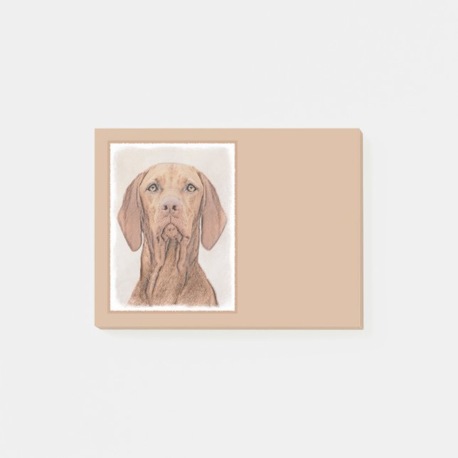 Vizsla Painting - Cute Original Dog Art Post-it Notes (Front)