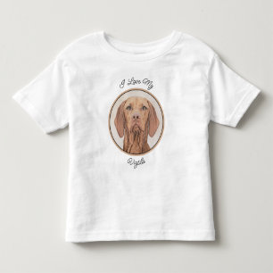 Vizsla Painting - Cute Original Dog Art Toddler T-Shirt