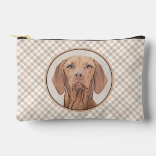 Vizsla Painting Golden Rust Cute Original Dog Art Accessory Pouch