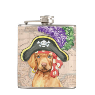 Vizsla Pirate Hip Flask