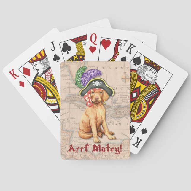 Vizsla Pirate Playing Cards (Back)