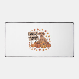 Vizsla Pumpkin Patch Dog Lovers Thanksgiving Hallo Desk Mat