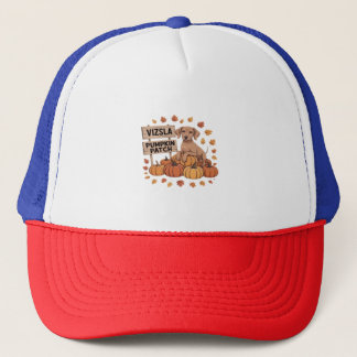 Vizsla Pumpkin Patch Dog Lovers Thanksgiving Hallo Trucker Hat