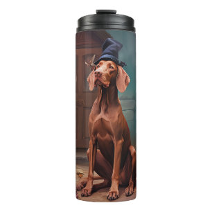 Vizsla Pumpkins Halloween Scary  Thermal Tumbler