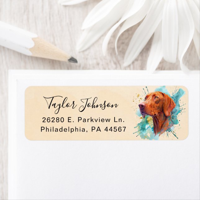 Vizsla Return Address Label (Insitu)