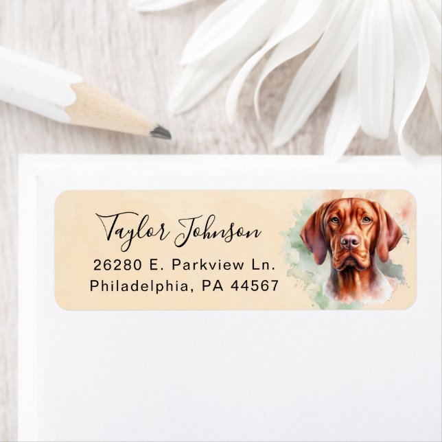 Vizsla Return Address Label (Insitu)