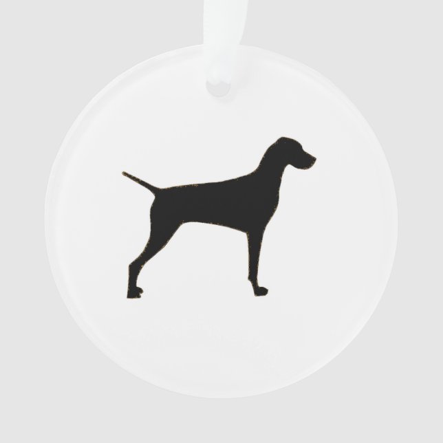 Vizsla silhouette ornament (Front)