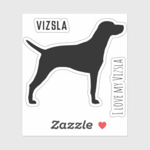 Vizsla Silhouette Vinyl Sticker