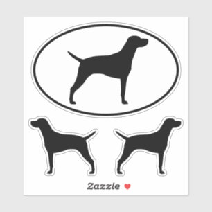 Vizsla Silhouettes Vinyl Sticker Set