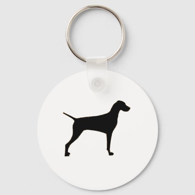 Vizsla silo black.png key ring (Front)