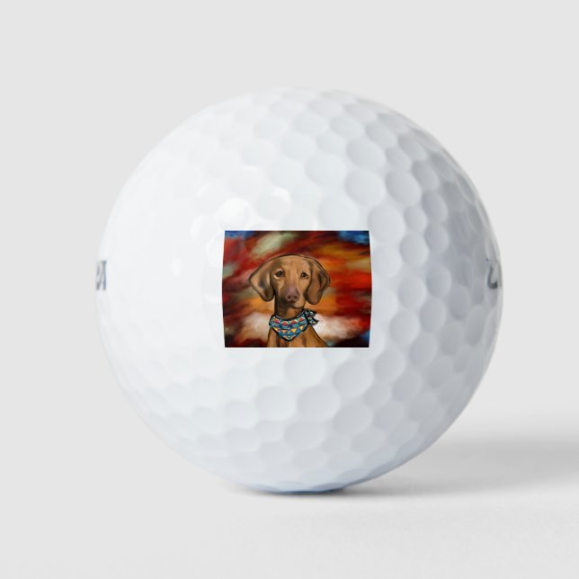 Vizsla Southwestern Golf Balls (Front)