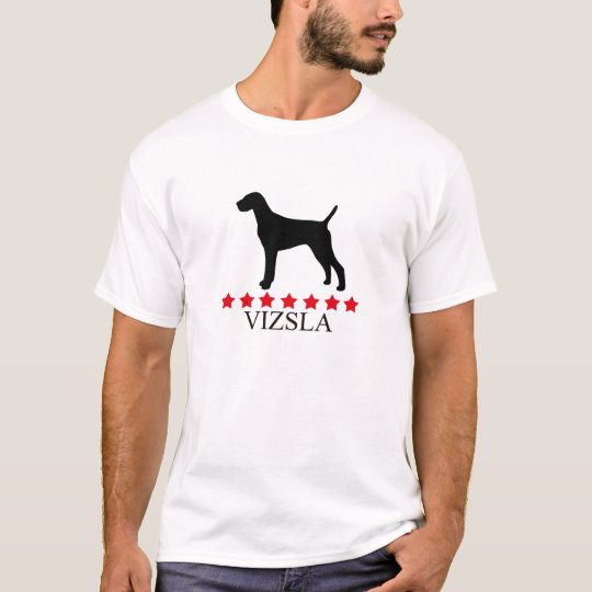 Vizsla T-shirt with Red Stars