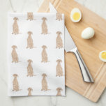 Vizsla Tea Towel<br><div class="desc">I love this sweet pattern of a vizsla viszla dog watercolor illustration because it's classic enough to serve as a neutral, yet pops as a stand alone piece! It's the perfect addition to any family room, nursery, office, or even the man cave! For the sweetest gifts, add more matching items...</div>