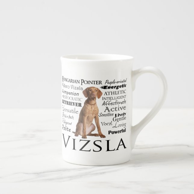 Vizsla Traits Bone China Mug (Right)