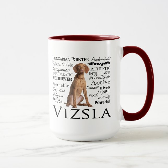 Vizsla Traits Mug (Right)