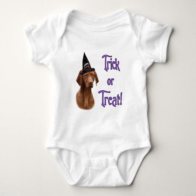 Vizsla Trick Baby Bodysuit (Front)